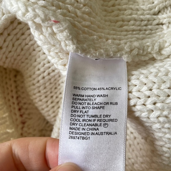 BARDOT JUNIOR Sz14 Girls Cream cable knit sweater pullover - Picture 7 of 7